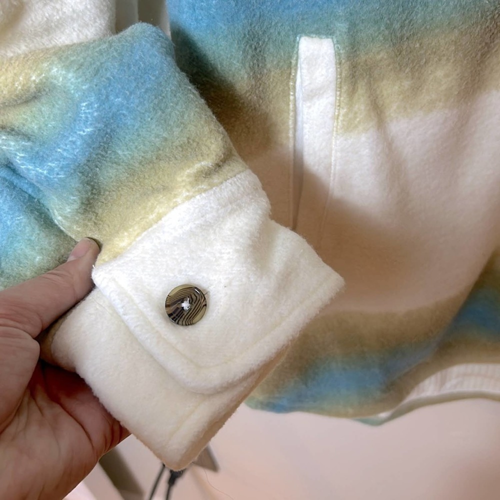 NEW Free People Ruby West Coat thermal lined shacket shirt jacket in Ivory combo - Picture 8 of 14